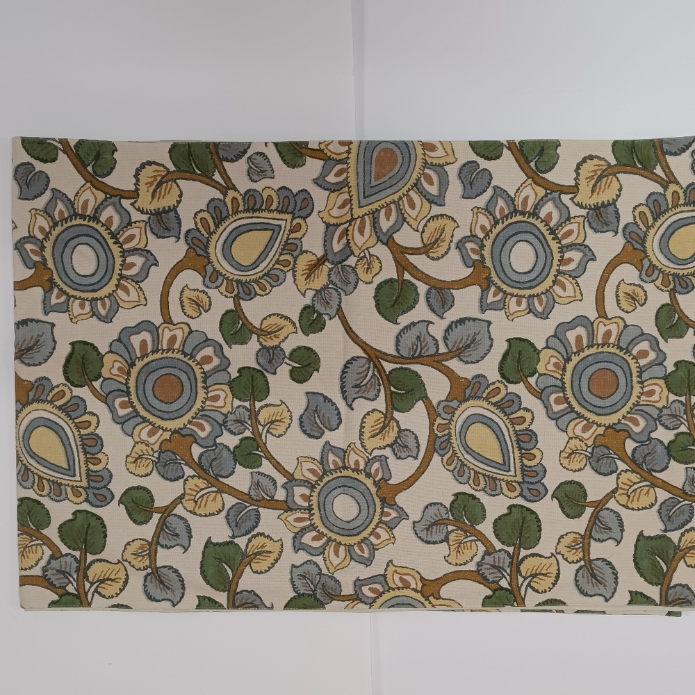 Pottery Barn Abstract Floral Table Runner 18 x 108"